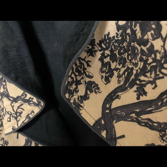 NWOT Reversible Blue & White Chinoiserie Cape / Vest - Picture 7 of 7